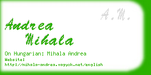 andrea mihala business card